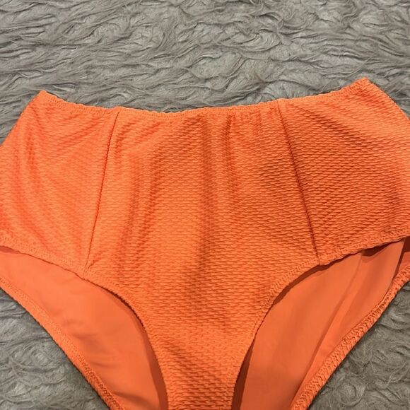 NWT aerie high waisted full coverage‎ peach swimsuit bottoms - Picture 2 of 4